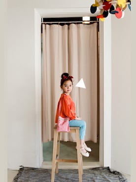 「アイテム（シャツ/ブラウス）」を使った、ILOVEJさん（キッズ・120cm）の春コーディネート