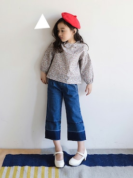 「アイテム（シャツ/ブラウス）」を使った、ILOVEJさん（キッズ・120cm）の春コーディネート