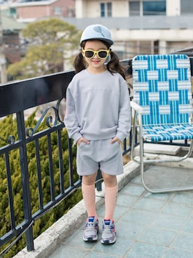 「アイテム（レッグウェア）」を使った、ILOVEJさん（キッズ・120cm）の春コーディネート