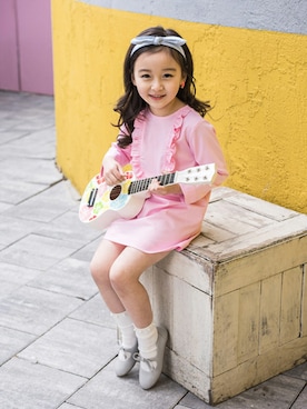 「アイテム（ワンピース）」を使った、ILOVEJさん（キッズ・120cm）の春コーディネート