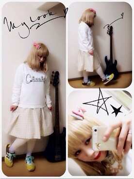 「Another Edition」｜「アイテム（スウェット）」を使った、ふーもさん（レディース・148cm）の春コーディネート