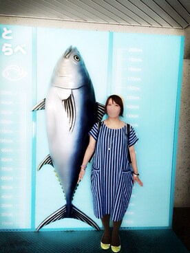 「PAR ICI」｜「アイテム（その他）」を使った、ふーもさん（レディース・148cm）の夏コーディネート