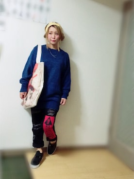 「JOHN LAWRENCE SULLIVAN accessory（ジョンローレンスサリバンアクセサリー）のアイテム（アクセサリー）」を使った、ふーもさん（レディース・148cm）の冬コーディネート