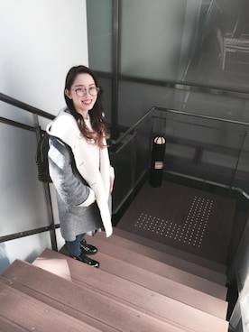 「a.v.v（アーヴェヴェ）のアイテム（その他アウター）」を使った、chiさん（レディース・155cm）の冬コーディネート