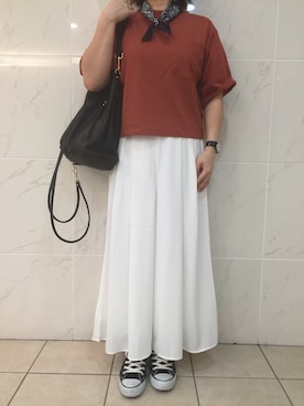 「アイテム（腕時計）」を使った、みのこさん（レディース・153cm）の秋コーディネート