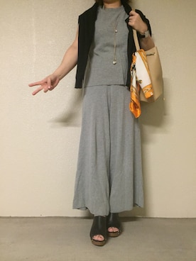 「ラブ＆ピース2016」｜「アイテム（オールインワン・サロペット）」を使った、みのこさん（レディース・153cm）の秋コーディネート
