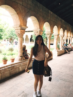 「Dune（ドゥーン）のアイテム」を使った、Meganさん（レディース・168cm）の夏コーディネート