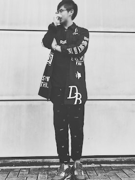 「H&M（エイチ・アンド・エム）のアイテム（ジャケット/アウター）」を使った、隋_小贝SRさん（メンズ・174cm・20代）の秋コーディネート