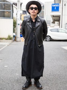 「ART COMES FIRST（アートカムズファースト）のアイテム（ジャケット/アウター）」を使った、Li Liumさん（メンズ・157cm）の春コーディネート