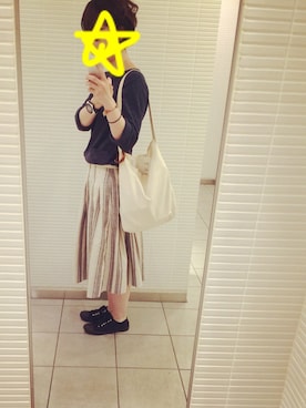 「らくちん」｜「アイテム（アナログ腕時計）」を使った、とんとんさん（レディース・158cm）の春コーディネート