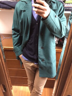 「a.v.v（アーヴェヴェ）のアイテム（トレンチコート）」を使った、cha-minさん（メンズ・183cm）の秋コーディネート