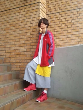 「アイテム（ジャージ）」を使った、なるさん（メンズ・178cm・10代）の秋コーディネート