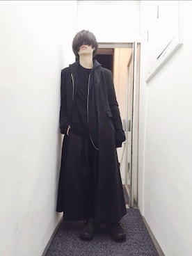 「Calvin Klein（カルバン・クライン）のアイテム（チェスターコート）」を使った、なるさん（メンズ・178cm）の冬コーディネート