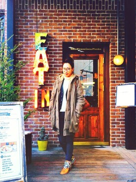 「FOREVER 21」｜「アイテム（モッズコート）」を使った、SHIMAさん（レディース・162cm）の春コーディネート