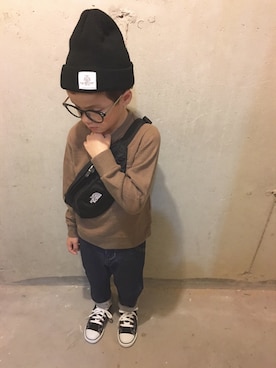 「HARE（ハレ）のアイテム」を使った、tokyonhさん（キッズ・110cm）の秋コーディネート