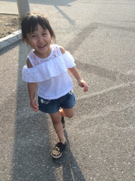 「台湾人」｜「アイテム（パンプス）」を使った、SERINAさん（キッズ・110cm）の夏コーディネート