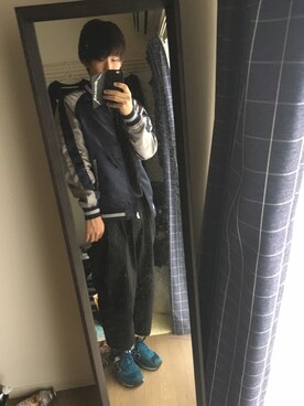 「Right-on（ライトオン）のアイテム（スタジャン）」を使った、keiさん（メンズ・175cm）の秋コーディネート