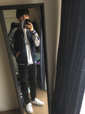 「Right-on（ライトオン）のアイテム（スタジャン）」を使った、keiさん（メンズ・175cm）の秋コーディネート