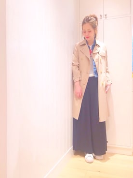 「Another Edition（アナザーエディション）のアイテム（トレンチコート）」を使った、yagimeroさん（レディース・168cm）の冬コーディネート