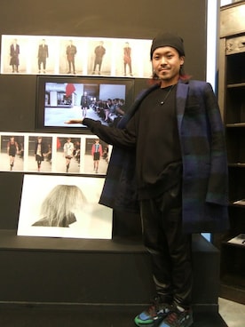 「DISCOVERED（ディスカバード）のアイテム（スウェット）」を使った、永田さん（メンズ・168cm）の冬コーディネート