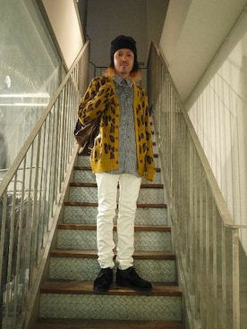 「Jas M.B.（ジャスエムビー）のアイテム」を使った、永田さん（メンズ・168cm）の冬コーディネート