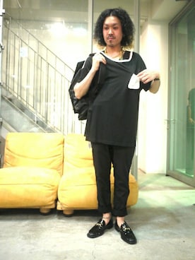 「アイテム（アンクレット）」を使った、永田さん（メンズ・168cm）の春コーディネート