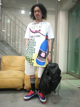 「アイテム（アンクレット）」を使った、永田さん（メンズ・168cm）の春コーディネート