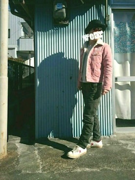 「Lee（リー）のアイテム（その他アウター）」を使った、ochoさん（レディース・152cm）の冬コーディネート