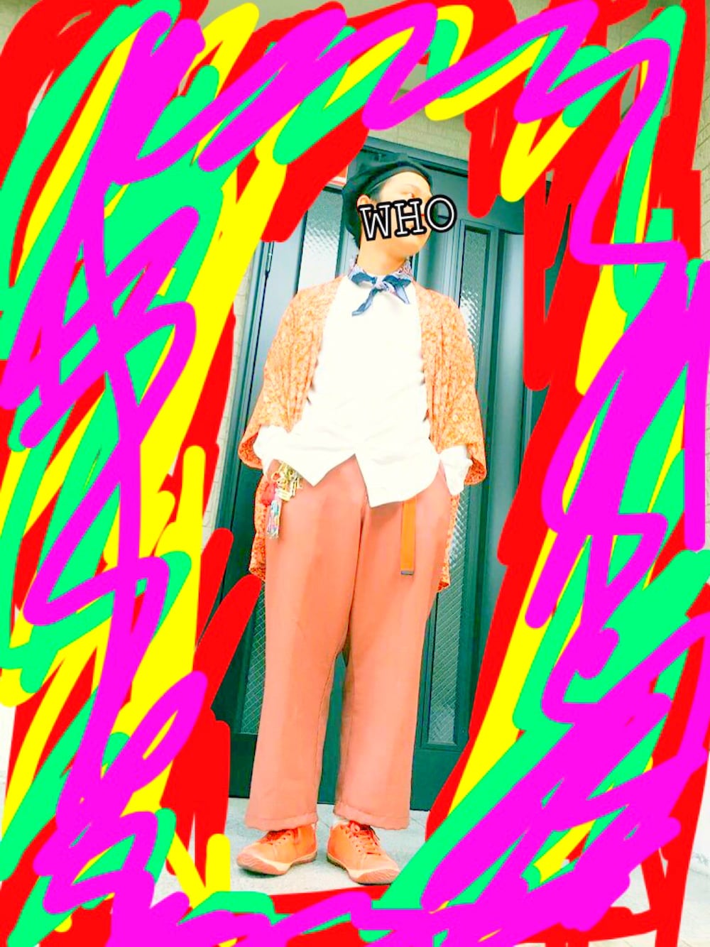「私服、code、古着、着物、おしゃれ、ファッション、kakavaka、ronron nement、vaztejenf、ANFAN☆TERIBURU」｜「HAREのシルキーコットンスタンドカラーシャツ(HARE)（シャツ/ブラウス、ホワイト系）」を使った、shin_@さん（メンズ・170cm）の春コーディネートの1枚目の写真