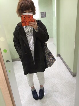 「スウェット×シャツ」｜ねこねさん（レディース・162cm）の冬コーディネート