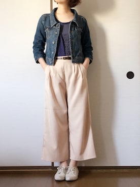 「ANOTHER BRANCH（アナザーブランチ）のアイテム（パンツ）」を使った、ねこねさん（レディース・162cm）の春コーディネート