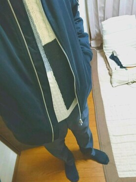 「HARE（ハレ）のアイテム（その他アウター）」を使った、かいち。さん（メンズ・177cm）の秋コーディネート