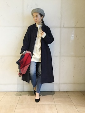 「JOURNAL STANDARD relume（ジャーナルスタンダード　レリューム）のアイテム（ハンチング/ベレー帽）」を使った、JOURNAL STANDARD relume　ルクア イーレ店さん（レディース・160cm）の秋コーディネート