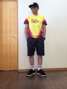 「SILLY GOOD（シリーグッド）のアイテム」を使った、シュウさん（メンズ・173cm）の夏コーディネート