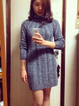 「COMME CA DU MODE（コムサデモード）のアイテム（ワンピース/ドレス）」を使った、ゆめさん（レディース・154cm）の冬コーディネート