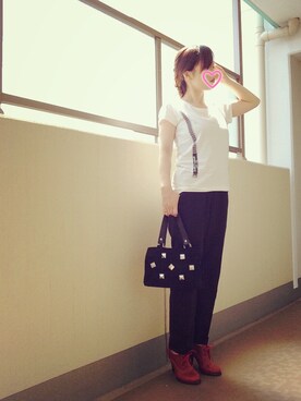 「RE DARK（リダーク）のアイテム」を使った、はまち(¨)♡さん（レディース・153cm）の春コーディネート