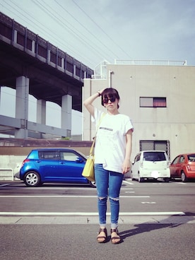 「CATCOPY」｜はまち(¨)♡さん（レディース・153cm）の春コーディネート