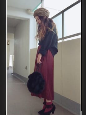 「ISBIT（アイズビット）のアイテム（バッグ）」を使った、はまち(¨)♡さん（レディース・153cm）の冬コーディネート