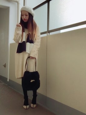 「妄想コーデ」｜「アイテム（その他）」を使った、はまち(¨)♡さん（レディース・153cm）の冬コーディネート
