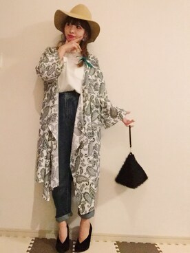 「マムジーンズ」｜はまち(¨)♡さん（レディース・153cm）の春コーディネート