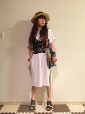 「アイテム（バングル/リストバンド）」を使った、はまち(¨)♡さん（レディース・153cm・30代）の春コーディネート