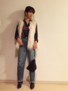 「アイテム（ピアス（両耳用））」を使った、はまち(¨)♡さん（レディース・153cm・30代）の秋コーディネート