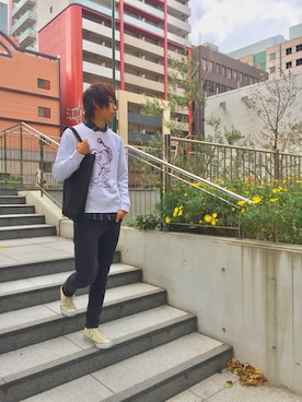 「DOUBLE NAME（ダブルネーム）のアイテム」を使った、遊雅さん（メンズ・176cm）の秋コーディネート