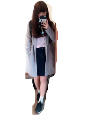 「RETRO GIRL（レトロガール）のアイテム（ピーコート）」を使った、とんさん（レディース・154cm）の春コーディネート