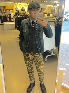 「ニットタイ」｜「アイテム（その他）」を使った、でゑさん（メンズ・175cm）の冬コーディネート