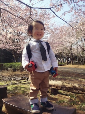 「おめかしコーデ」｜haruhisa（⁘‿̑̈⁘）さん（キッズ・90cm）の春コーディネート