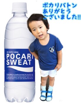 「ポカリコーデバトン」｜haruhisa（⁘‿̑̈⁘）さん（キッズ・90cm）の夏コーディネート