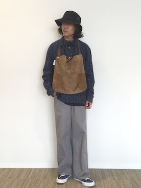 「newhattan（ニューハッタン）のアイテム」を使った、kenichi iwasakiさん（メンズ・178cm）の春コーディネート