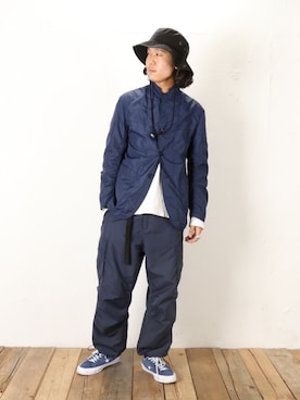 「Engineered Garments（エンジニアードガーメンツ）のアイテム（ジャケット/アウター）」を使った、kenichi iwasakiさん（メンズ・178cm）の春コーディネート