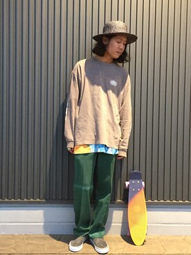 kenichi iwasakiさんの「Skateboard Penny 22 Dusk Orange - Penny」を使ったコーディネート
